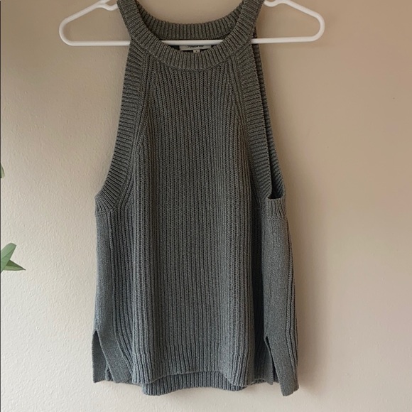 Madewell Tops - Green Knit Madewell Sweater Halter Tank